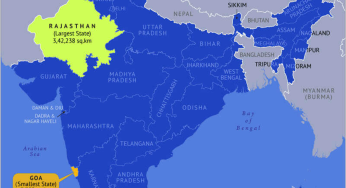 भारत में सबसे बड़े और सबसे छोटे राज्य: